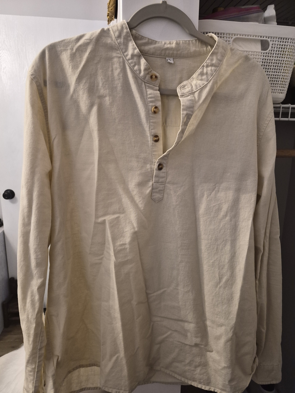 Women's Linen Long-Sleeve Tunic Top